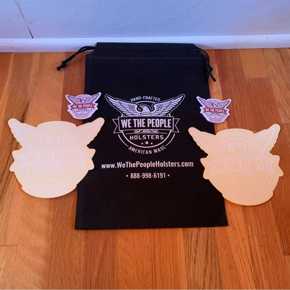 NEW Lot of 5 Patriotic Sticker Reusable Bag Storage Bag We the People Holsters
